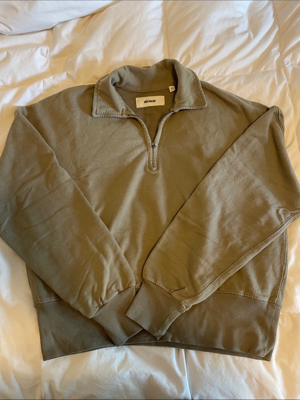 Buck Mason Vintage Interloop Quarter Zip Pullover